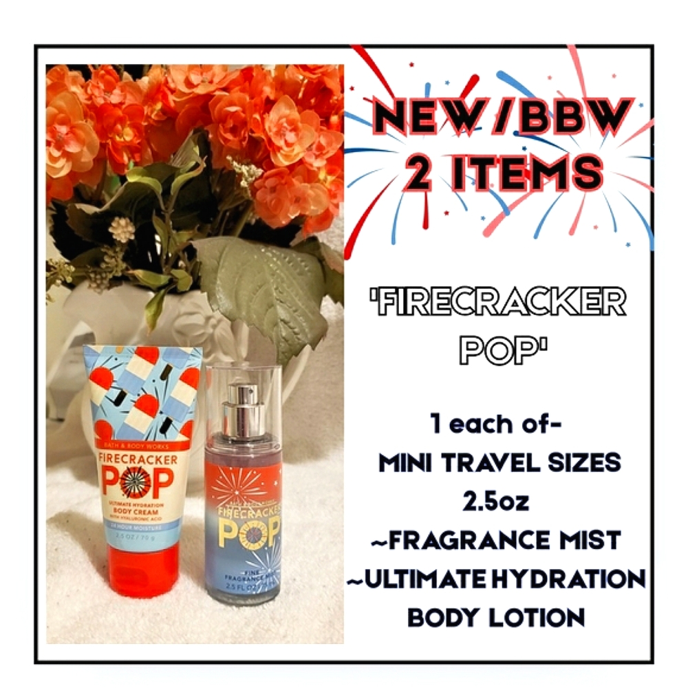 🔥 2 ITEM SET / FIRECRACKER POP / MINI-TRAVEL SIZE / MIST & CREAM / 2.5oz ea.